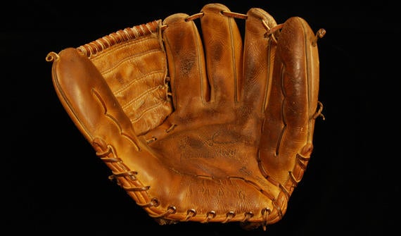 Glove used by Tom Seaver of the New York Mets to record his 19 strikeouts on April 22, 1970. B-185.74