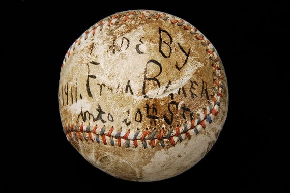 Ball hit by Frank 