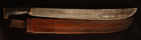 Machete used by Ban Johnson on hunting trips with Charles Comiskey - B-508-70 (Milo Stewart Jr./National Baseball Hall of Fame Library)