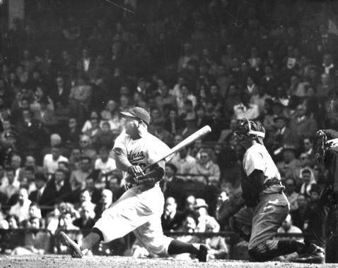 Roy Campanella batting for the Brooklyn Dodgers - BL-6250-88 (National Baseball Hall of Fame Library)