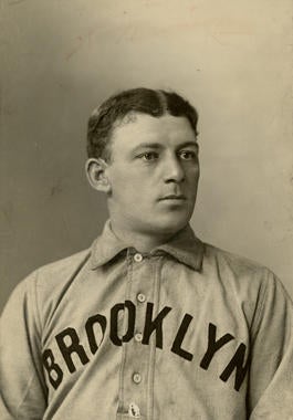 A portrait of William “Bill” Dahlen of the Brooklyn Superbas, circa 1903. BL-1859.68WTb (National Baseball Hall of Fame Library)