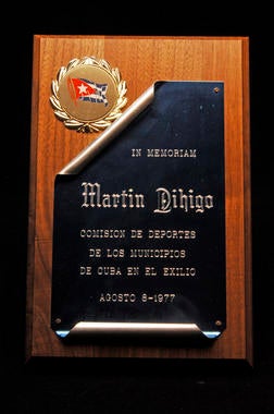 Plaque honoring Martín Dihigo - B-213-77 (Milo Stewart Jr./National Baseball Hall of Fame Library)