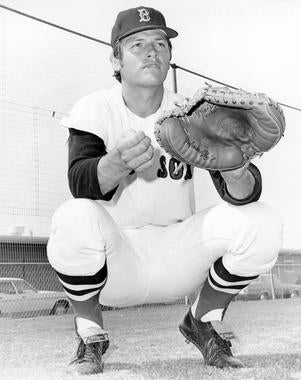 Carlton Fisk, shown as a member of the Boston Red Sox - BL-7168-72 (National Baseball Hall of Fame Library)