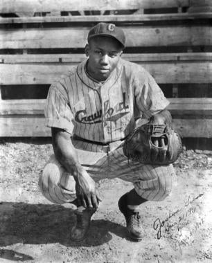 Josh Gibson, Pittsburgh Crawfords, where he played from 1932 to 1936 - BL-1976-72 (National Baseball Hall of Fame Library)