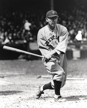 Jack Graney of the Cleveland Indians posed batting. BL-1091.88 (National Baseball Hall of Fame Library)