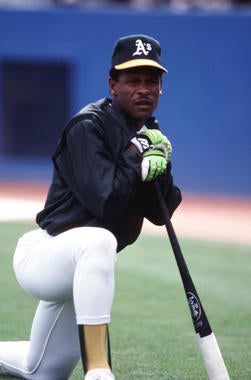 Rickey Henderson of the Oakland A's, 1991 - BL-641-93 (Lou Sauritch/National Baseball Hall of Fame Library)