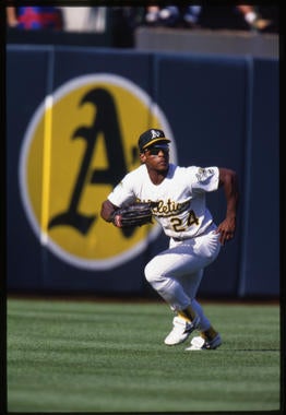Rickey Henderson of the Oakland Athletics - BL-7-2013 (Ron Vesely/National Baseball Hall of Fame Library)