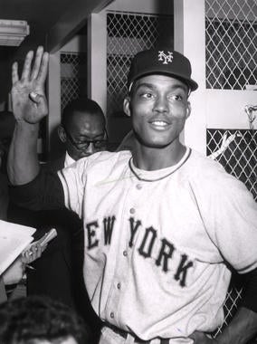 Monte Irvin, New York Giants - BL-2328-68WTr (National Baseball Hall of Fame Library)