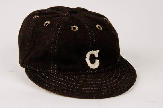 Cleveland uniform cap worn by Nap Lajoie - B-109-37e (Milo Stewart Jr./National Baseball Hall of Fame Library)