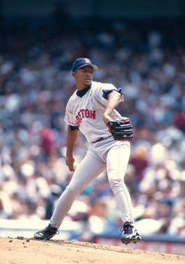 Game-action of Pedro Martinez of the Boston Red Sox, May 31, 1998. - BL-2629-2000 (Rich Pilling/National Baseball Hall of Fame Library)
