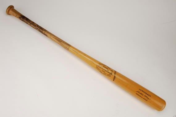 Bat used by Willie Mays of San Francisco Giants to hit 4 HRs on 4/30/61 at Milwaukee - B-136-61 (Milo Stewart Jr./National Baseball Hall of Fame Library)