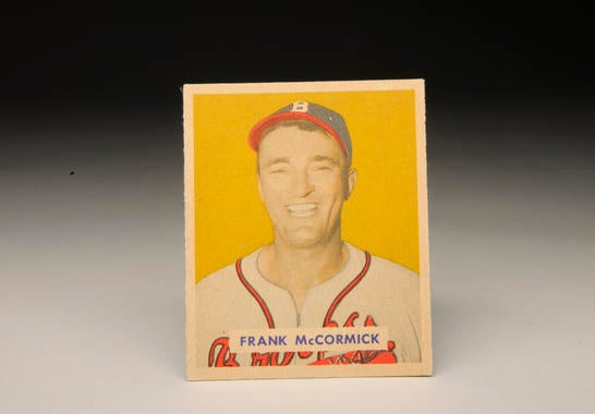 Frank McCormick baseball card. B-310.61c (Milo Stewart, Jr. / National Baseball Hall of Fame)