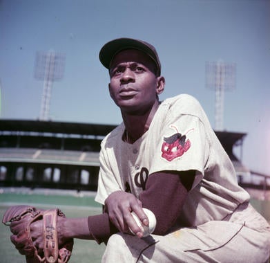 Satchel Paige of the St. Louis Browns, October 1, 1952 - BL-282-60 (Look Magazine/National Baseball Hall of Fame Library)