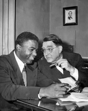 Jackie Robinson and Branch Rickey, BL_1529_68WTA_Rickey_NBL  (National Baseball Hall of Fame Library)