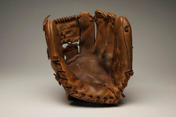 Glove used by Baltimore Orioles third baseman Brooks Robinson during the 1970 World Series, when he was named Series MVP - B-461-71 (Milo Stewart Jr./National Baseball Hall of Fame Library)