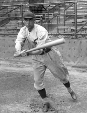 Posed batting of Edd Roush of the Cincinnati Reds - BL-1062-81 (National Baseball Hall of Fame Library)