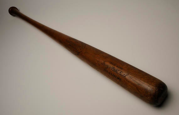 Babe Ruth hit three home runs with this bat in Game Four of the 1926 World Series at St. Louis, 36 in, 38 oz - B-15-49a (Milo Stewart Jr./National Baseball Hall of Fame Library)