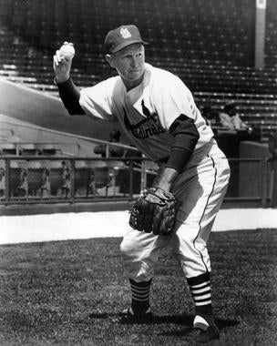 Posed action of St. Louis Cardinals coach Red Schoendienst, 1966 - BL-5651-71d (National Baseball Hall of Fame Library)