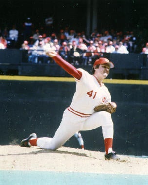 Tom Seaver had already won three Cy Young Awards, five strikeout titles and a World Series championship by the time the New York Mets traded him to the Cincinnati Reds in 1977. BL-765-80 (National Baseball Hall of Fame Library)