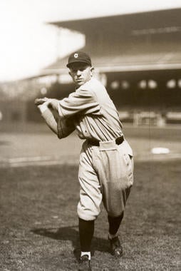 Joe Sewell of the Cleveland Indians posed batting - BL-928.63 (National Baseball Hall of Fame Library)