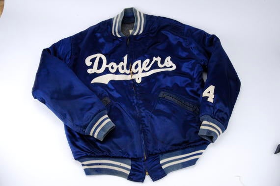 Los Angeles Dodger jacket worn by Duke Snider during the 1959 World Series against the Chicago White Sox - B-27-80 (Milo Stewart Jr./National Baseball Hall of Fame Library)