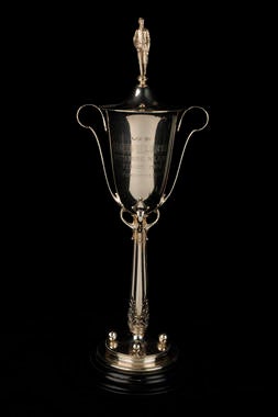 George 'Honey Boy' Evans Cup for the 1908 Champion Batsman of the World, National and American League, awarded to Honus Wagner of the Pittsburgh Pirates for hitting .354 - B-439-53 (Milo Stewart Jr./National Baseball Hall of Fame Library)
