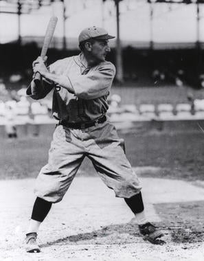 Posed batting of Bobby Wallace of the St. Louis Browns, 1916 - BL-3505-87 (National Baseball Hall of Fame Library)