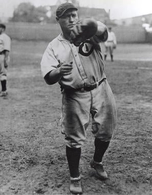 Lewis Wilson of the Chicago Cubs throwing the ball - BL-4633-96 (National Baseball Hall of Fame Library)