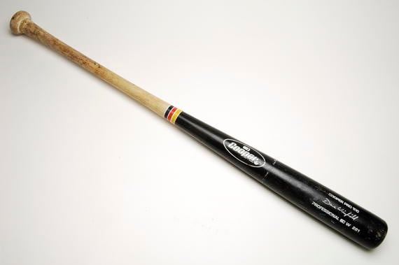 Bat used by Angels outfielder Dave Winfield to hit his 400th HR, vs. Minnesota Twins, 8/14/91 - B-205-91 (Milo Stewart Jr./National Baseball Hall of Fame Library)