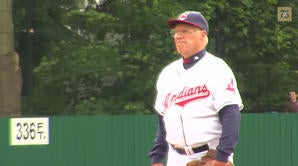 Bob Feller Pitches at the Baseball Hall of Fame Classic 