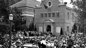 Opening of the Baseball Hall of Fame with Babe Ruth and Cy Young