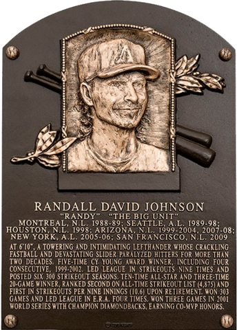 randy johnson hall of fame placa arizona diamondbacks historia de la franquicia equipos mlb