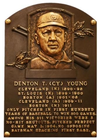 Image result for cy young hall of fame plaque