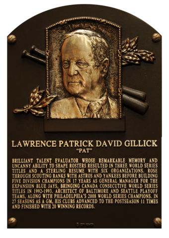 gillick pat baseball hall of fame