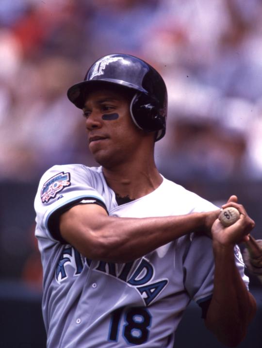 Moises Alou In Miami Marlins T-shirt
