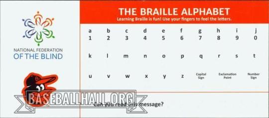 Baltimore Orioles to don Braille uniforms on Sept. 18