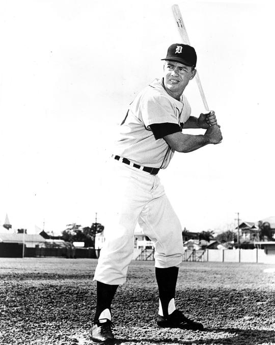 Norm Cash of Detroit Tigers during spring training. April 1964