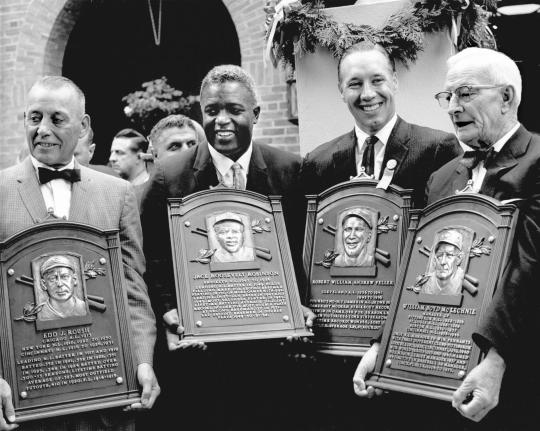 Jackie Robinson, Hall of Fame plaque, National Baseball Hall of Fame,  Cooperstown, NY. Elected 1962. (AP Photo Stock Photo - Alamy