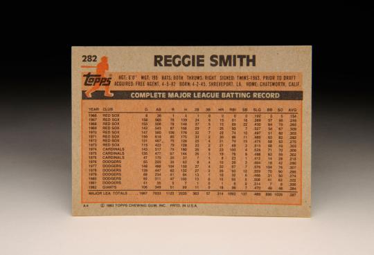 CardCorner: 1983 Topps Reggie Smith