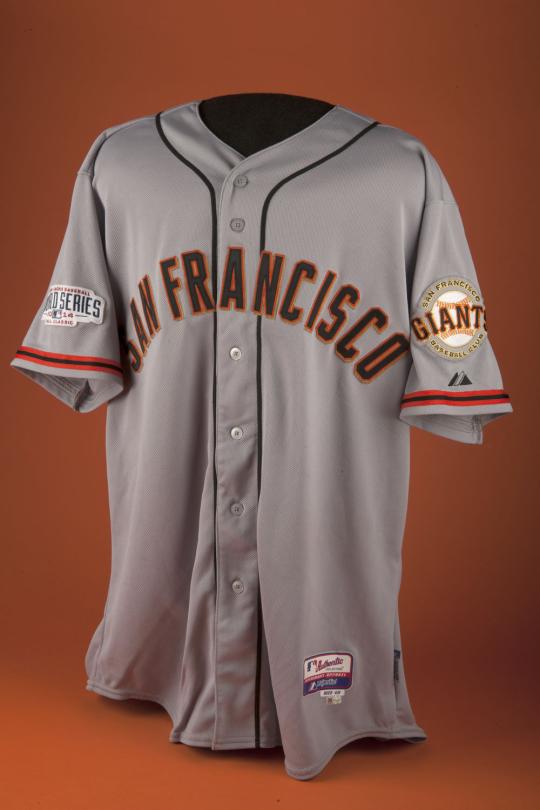 Buster Posey 2010 San Francisco Giants World Series Grey Road Men's  Jersey
