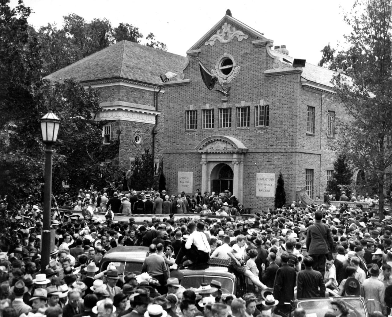 Opening of the Baseball Hall of Fame with Babe Ruth and Cy Young